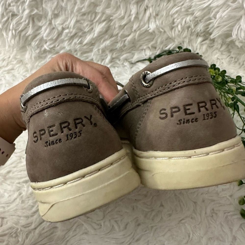 SPERRY Women's Angelfish Boat Shoe Brown Silver Comfort Flats size 8.5 - Picture 5 of 9